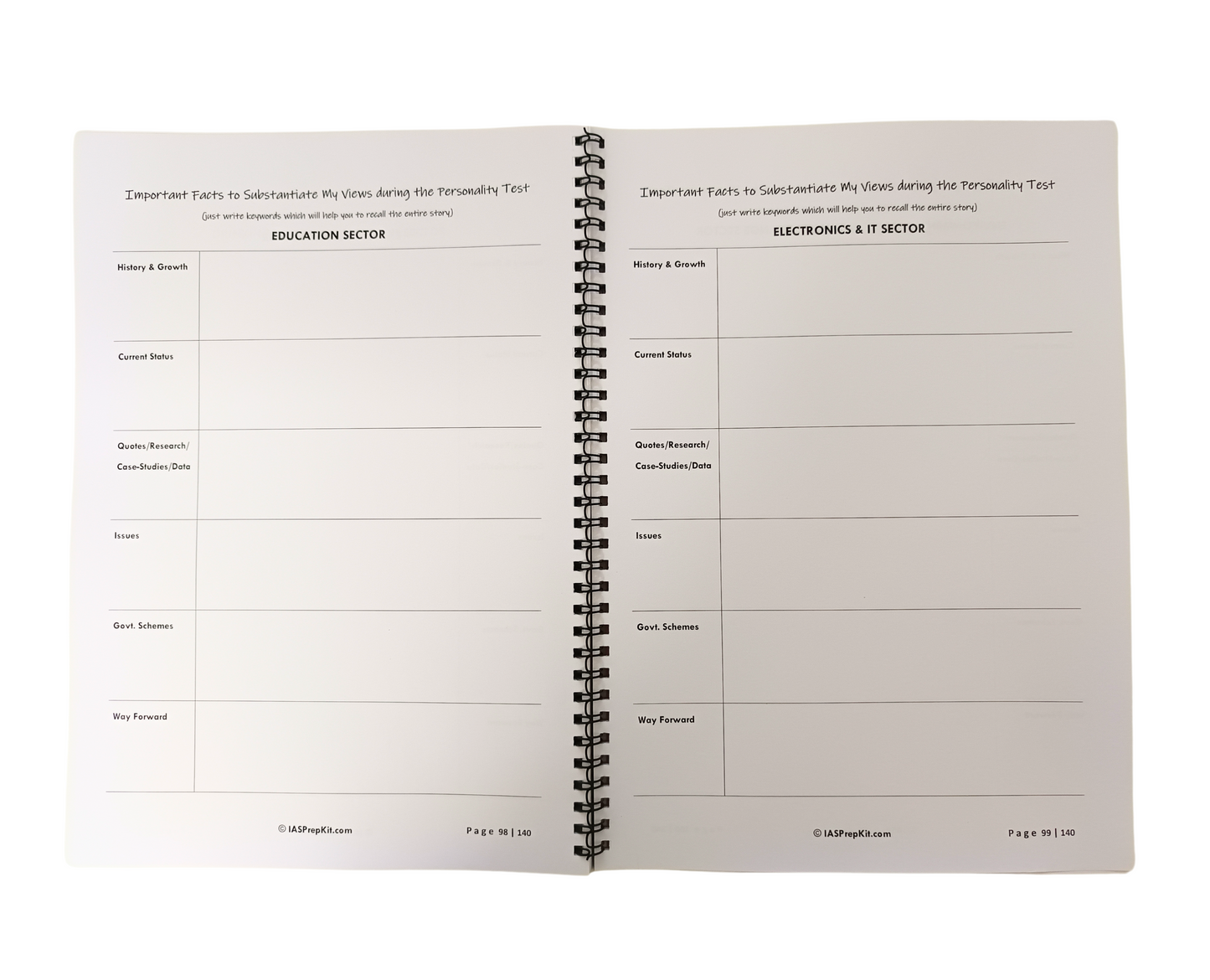 Pinnacle - Journal & Workbook for Civil Services Personality Test - A4 Size