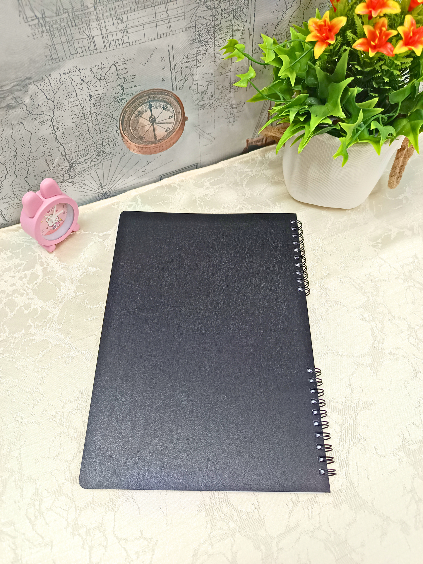 Frosted Blueflakes Cover Design - Standard Size B5 Notebook - 200 Pages