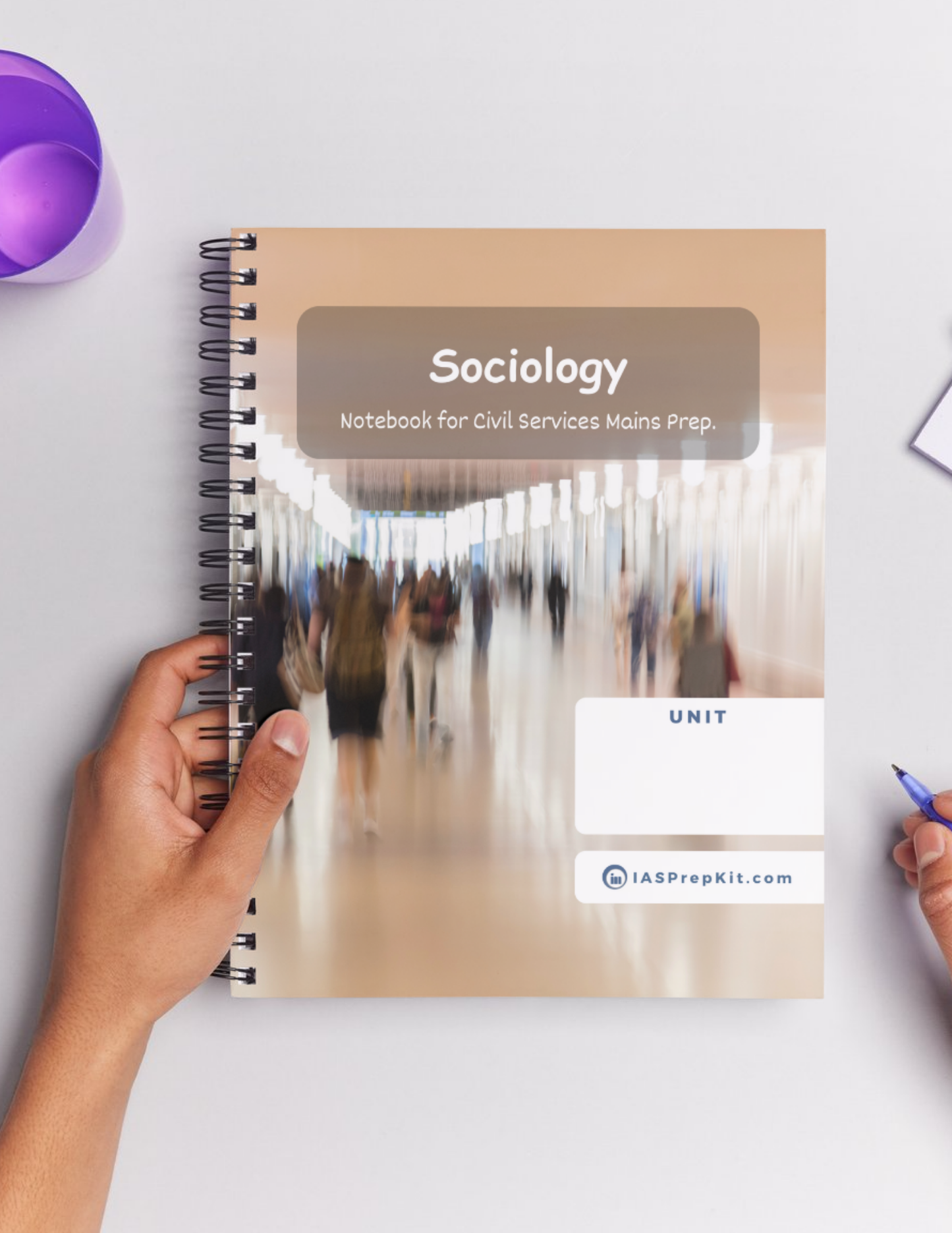 SOCIOLOGY Cover Page - Unruled 200 Pages (UPSC QCAB Size) Notebook - for MAINS - Wiro Binding (Metal Rings) - Inclusive of 12% GST - FREE Shipping