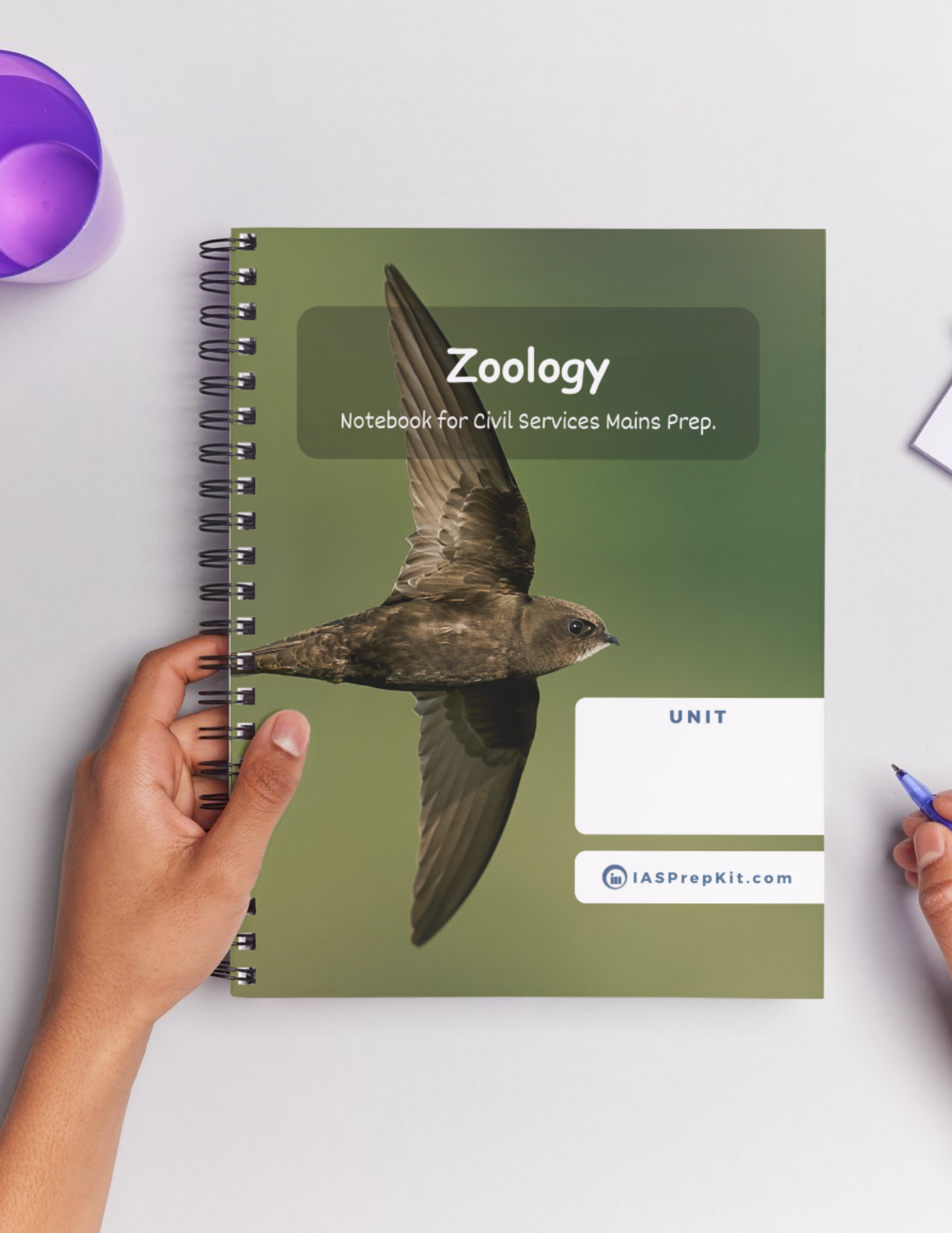 ZOOLOGY Cover Page - Unruled 200 Pages (UPSC QCAB Size) Notebook - for MAINS - Wiro Binding (Metal Rings) - Inclusive of 12% GST - FREE Shipping