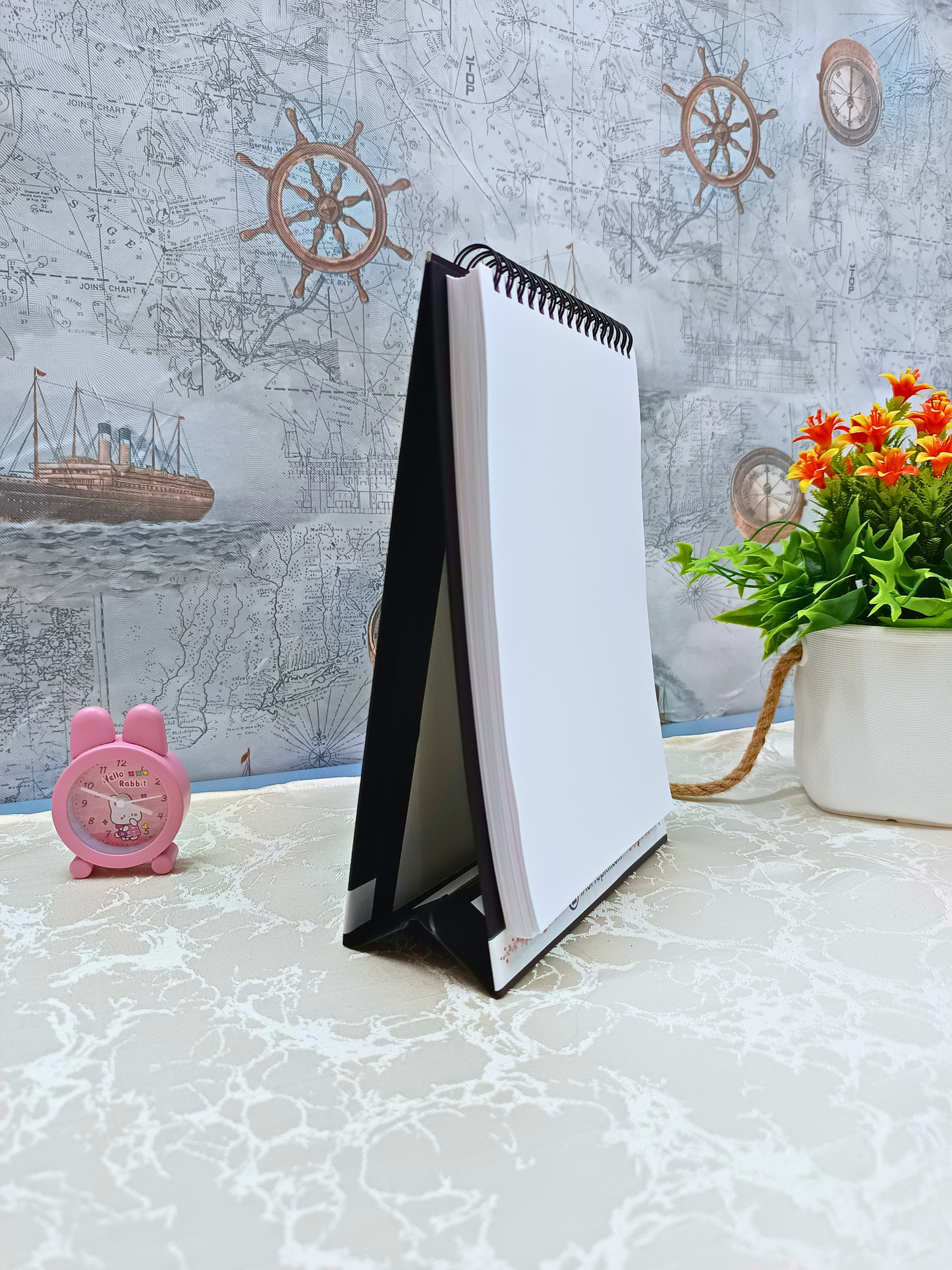 Vision Pad - Unruled Notepad with Desk Stand - 200 Pages - A5 Size - 70 GSM pages