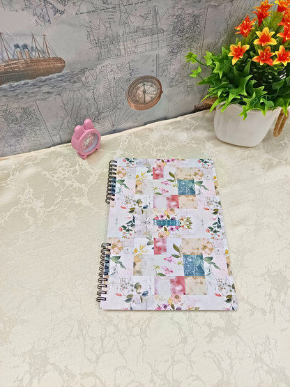 Botanica Tiles Cover Design - Standard Size B5 Notebook - 200 Pages