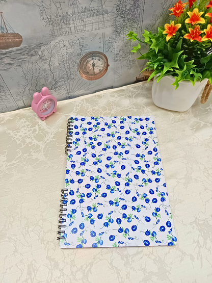 Blueberry Vines Cover Design - Standard Size B5 Notebook - 200 Pages