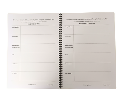 Pinnacle - Journal & Workbook for Civil Services Personality Test  - A4 Size
