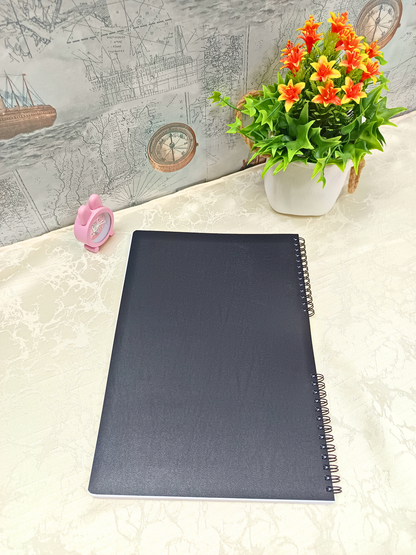 Ivory Bloom Cover Design - Large Size A4 Notebook - 200 Pages