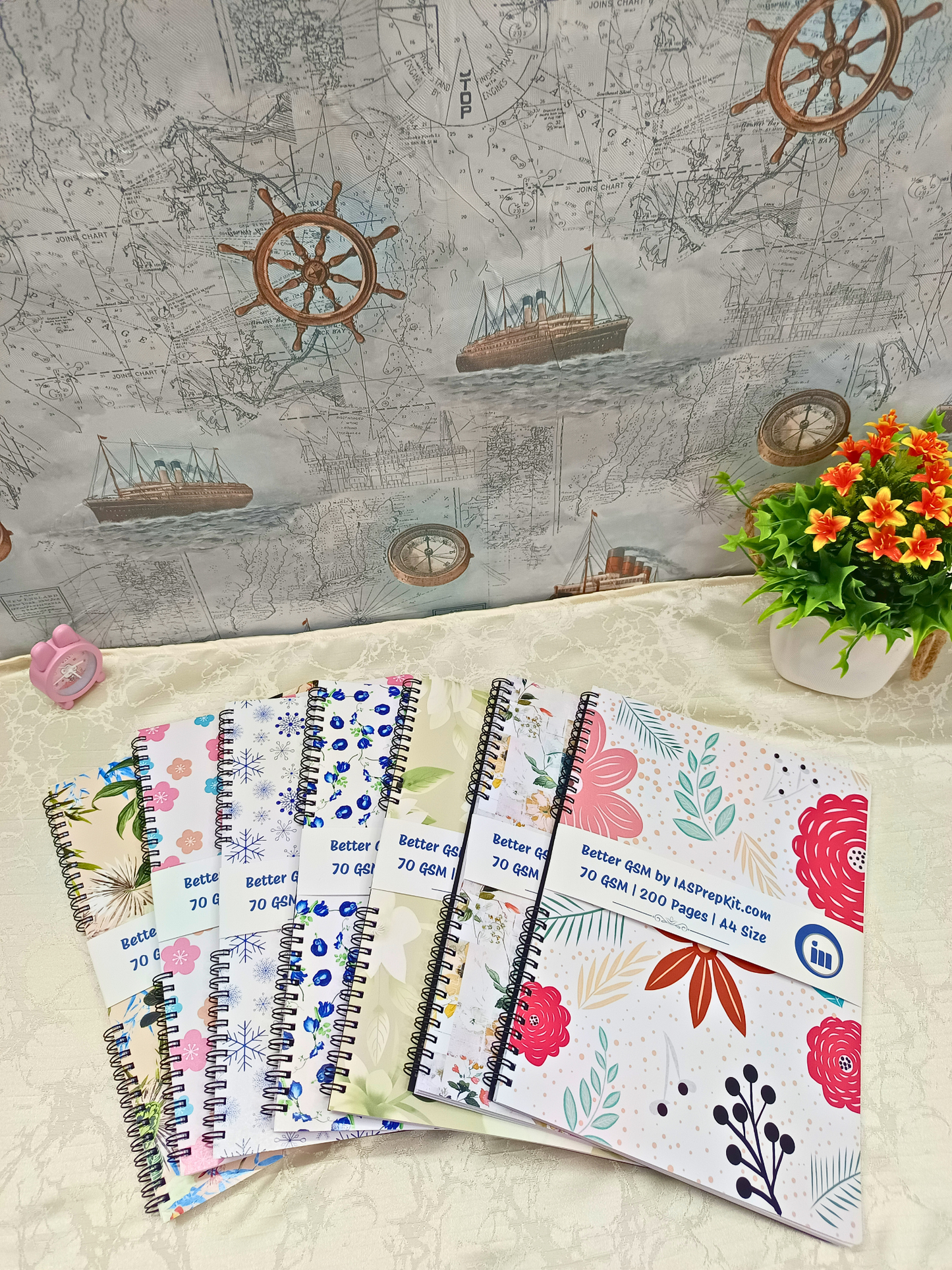 Buy ALL 7 Cover Designs for Rs. 149 EACH - Large Size A4 Notebook - 200 Pages each