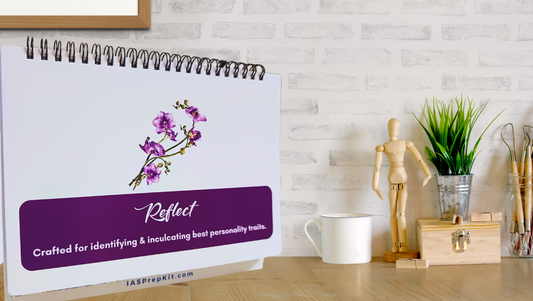 REFLECT - Daily Affirmation Flip Book for 4 Weeks - Crafted for identifying & inculcating best personality traits - A5 Size - Wiro Binding