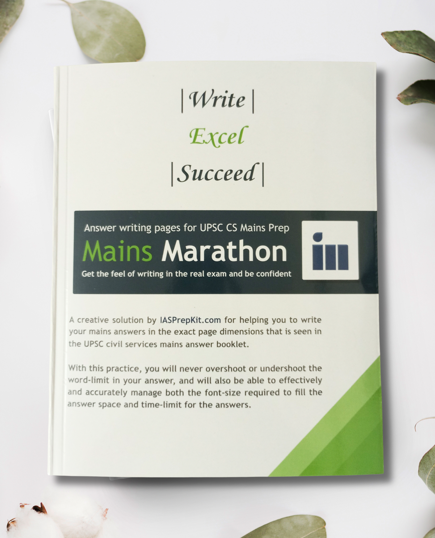 Mains Marathon - Empty Answer-Writing Booklets for UPSC CS Mains Exam (Exact UPSC QCAB Size - 100 pages, 70gsm, FREE Shipping)