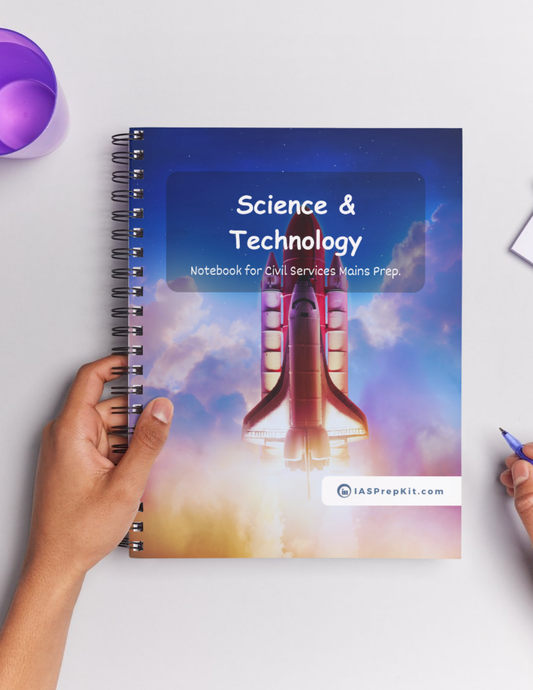 SCIENCE & TECHNOLOGY Cover Page - Unruled 200 Pages (UPSC QCAB Size) Notebook - for MAINS - Wiro Binding (Metal Rings) - Inclusive of 12% GST - FREE Shipping
