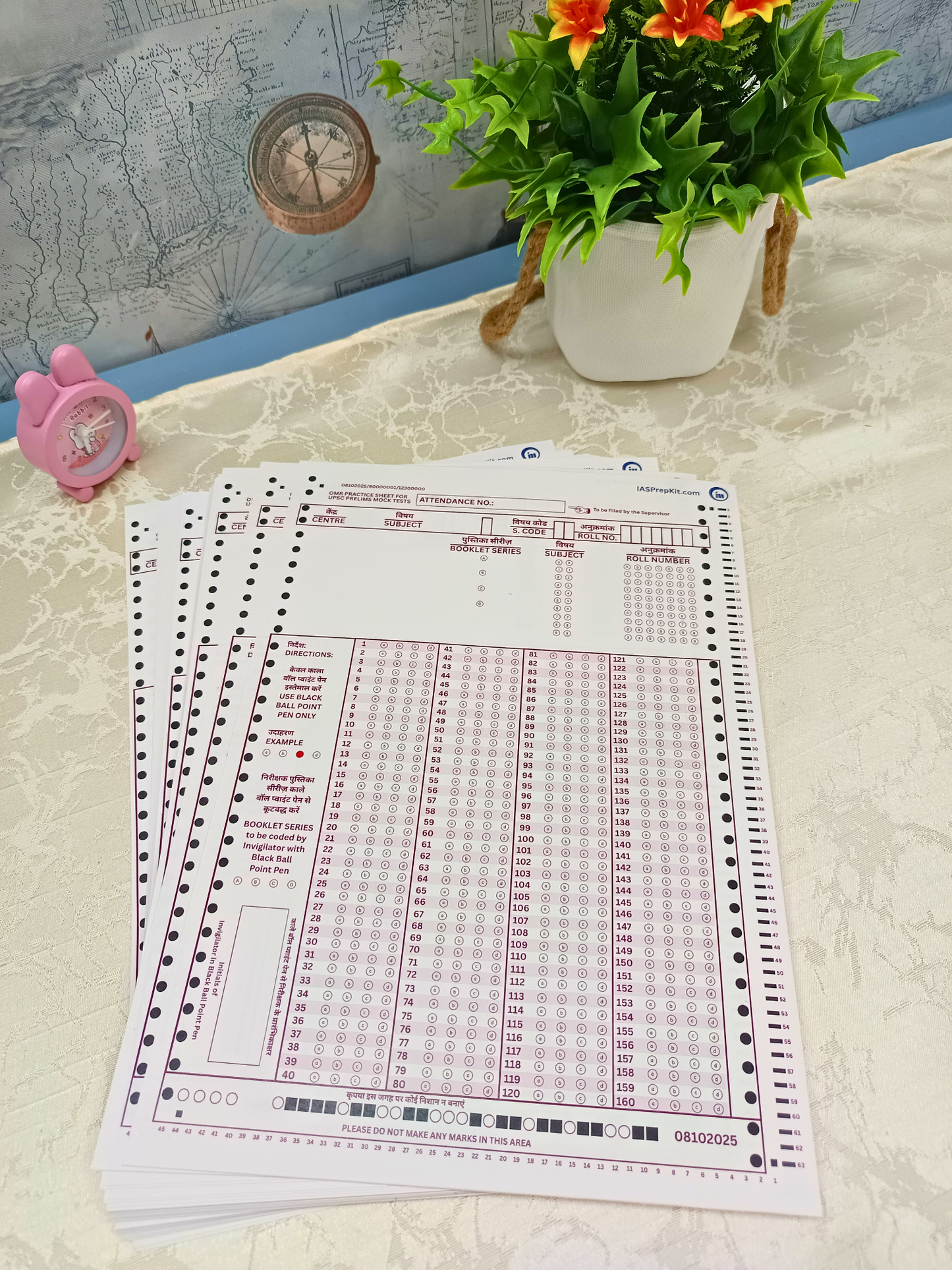 50 OMR Practice Sheets - Exact UPSC Replica