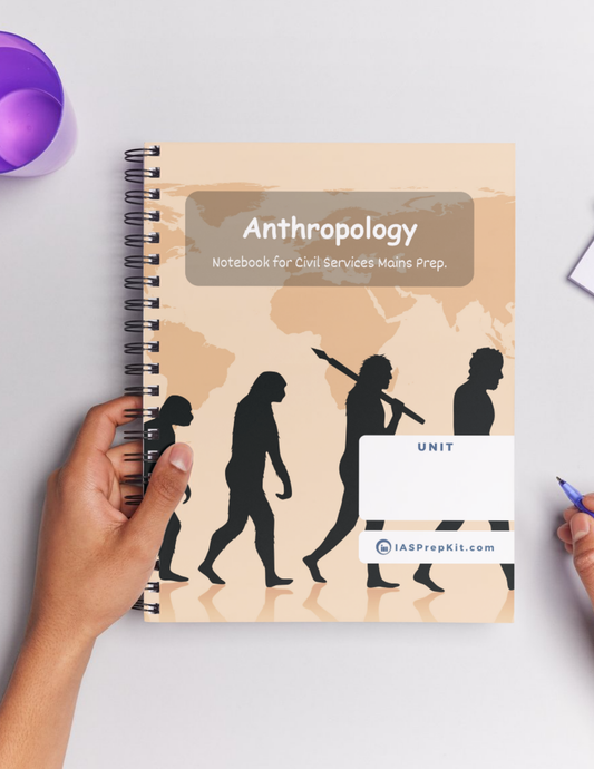 ANTHROPOLOGY Cover Page - Unruled 200 Pages (UPSC QCAB Size) Notebook - for MAINS - Wiro Binding (Metal Rings) - Inclusive of 12% GST - FREE Shipping