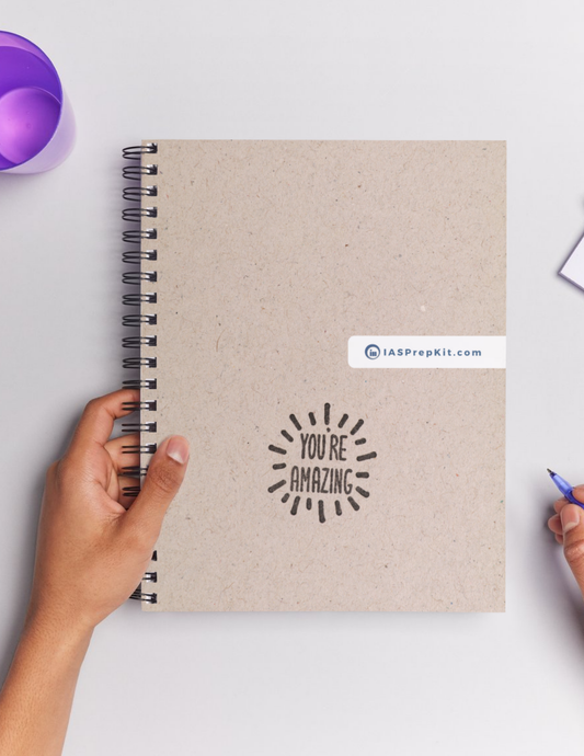 YOU'RE AMAZING Cover Page - Unruled 200 Pages (UPSC QCAB Size) Notebook - Wiro Binding (Metal Rings) - Inclusive of 12% GST - FREE Shipping