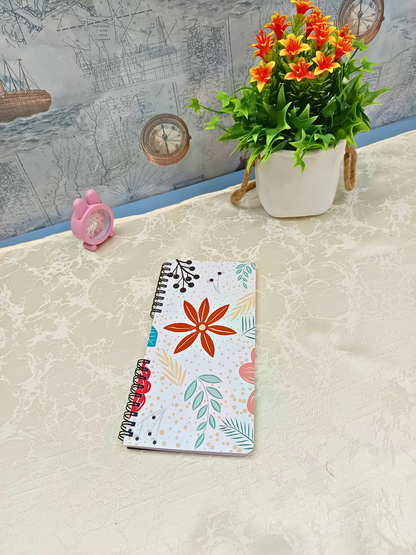Terra Floral Cover Design - Slim Pad - 200 Pages