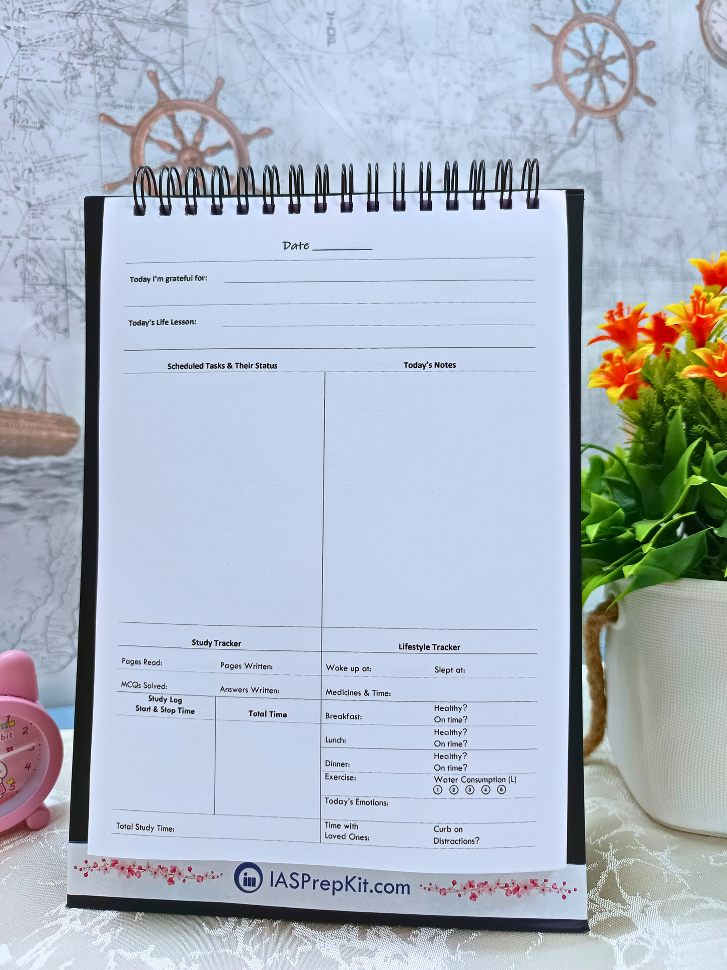 Focus Flow - Undated 180 Day Desk Journal - A5 Size