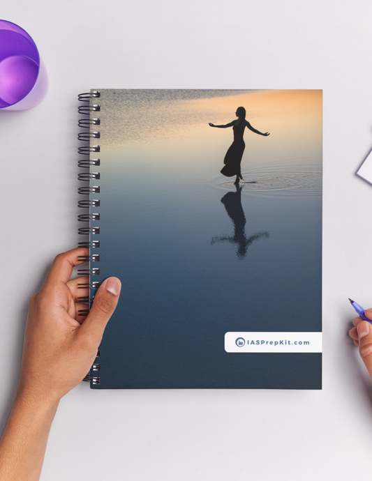 DANCE OF THE GLORY Cover Page - Unruled 200 Pages (UPSC QCAB Size) Notebook - Wiro Binding (Metal Rings) - Inclusive of 12% GST - FREE Shipping