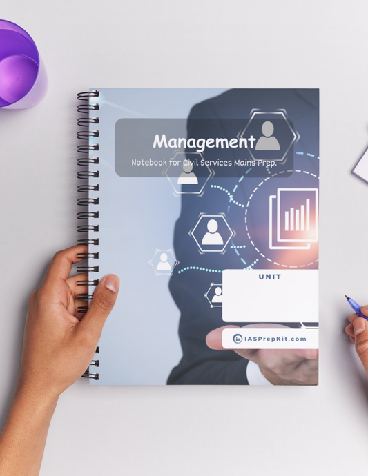 MANAGEMENT Cover Page - Unruled 200 Pages (UPSC QCAB Size) Notebook - for MAINS - Wiro Binding (Metal Rings) - Inclusive of 12% GST - FREE Shipping
