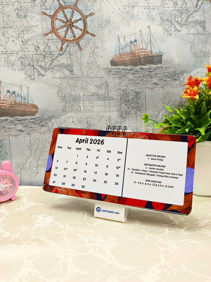 Midnight Jungle - 2026 UPSC Desk Calendar with Important UPSC Dates