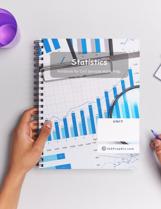 STATISTICS Cover Page - Unruled 200 Pages (UPSC QCAB Size) Notebook - for MAINS - Wiro Binding (Metal Rings) - Inclusive of 12% GST - FREE Shipping