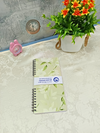 Ivory Bloom Cover Design - Slim Pad - 200 Pages