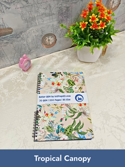 Tropical Canopy Cover Design - Standard Size B5 Notebook - 200 Pages