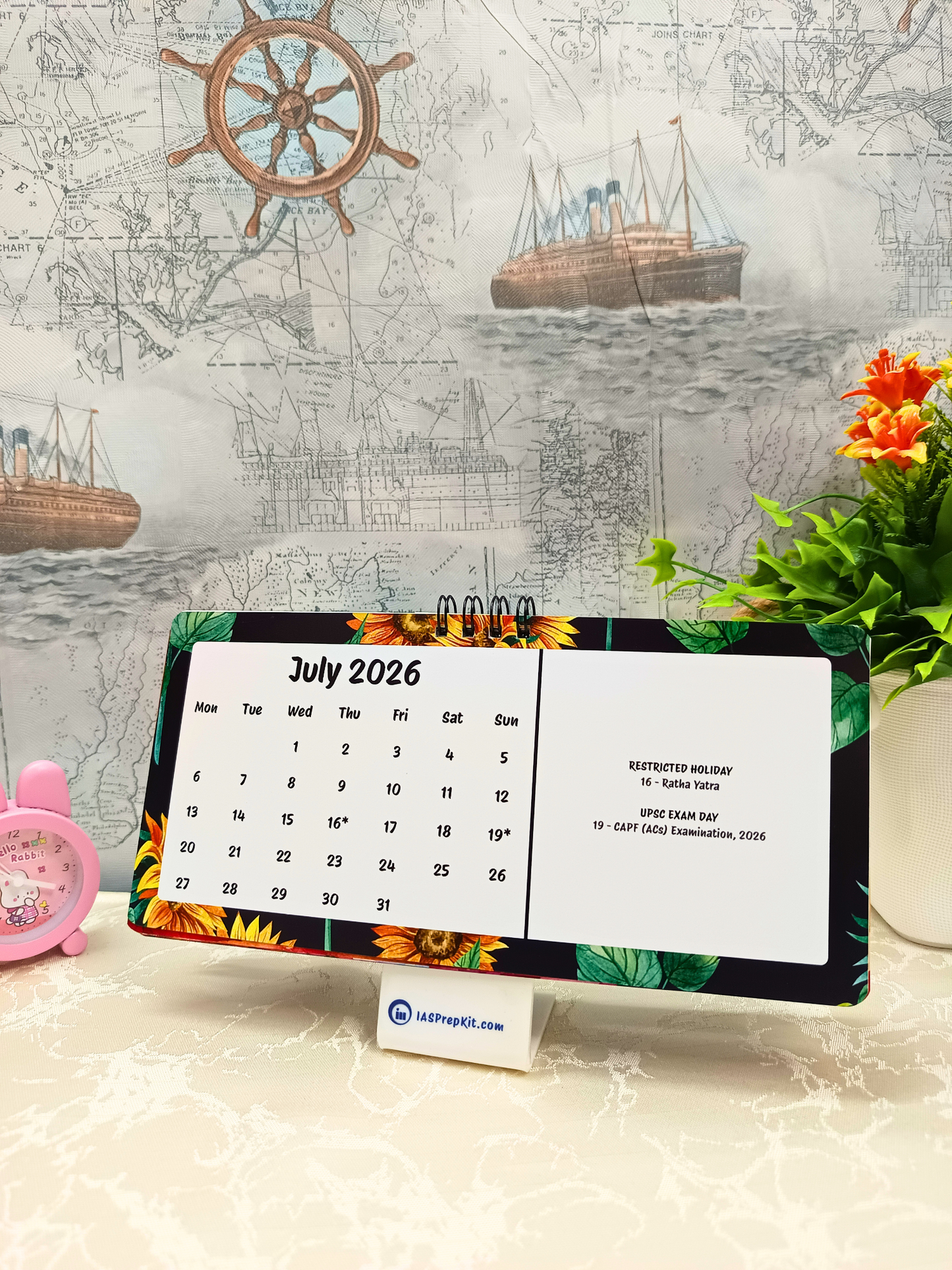 Midnight Jungle - 2026 UPSC Desk Calendar with Important UPSC Dates