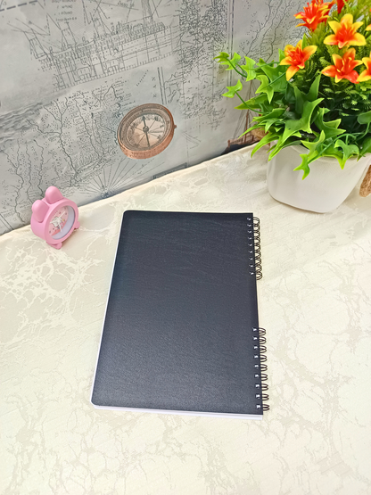 Terra Floral Cover Design - Small Size A5 Notebook - 200 Pages