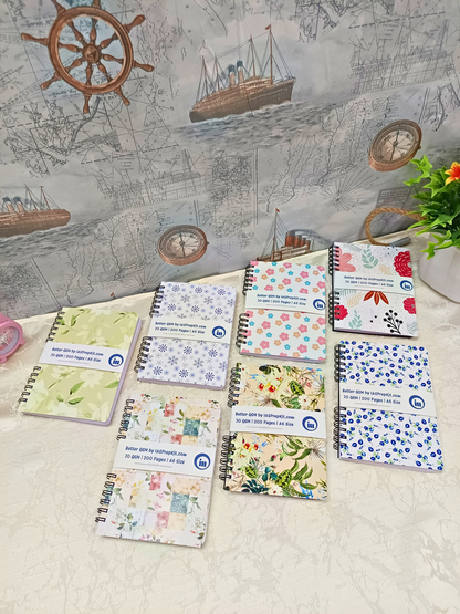 Buy ANY 2 Cover Designs for Rs. 89 EACH - A6 size Pocket Notebook - 200 Pages each