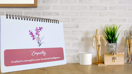EMPATHY - Daily Affirmation Flip Book for 4 Weeks - Crafted to strengthen your Emotional Intelligence - A5 Size - Wiro Binding