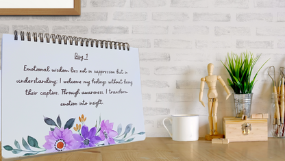 EMPATHY - Daily Affirmation Flip Book for 4 Weeks - Crafted to strengthen your Emotional Intelligence - A5 Size - Wiro Binding