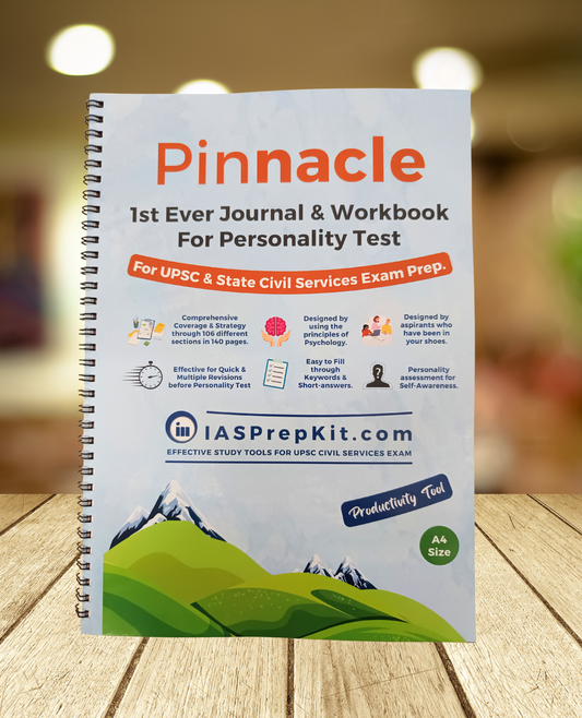 Pinnacle - Journal & Workbook for Civil Services Personality Test  - A4 Size