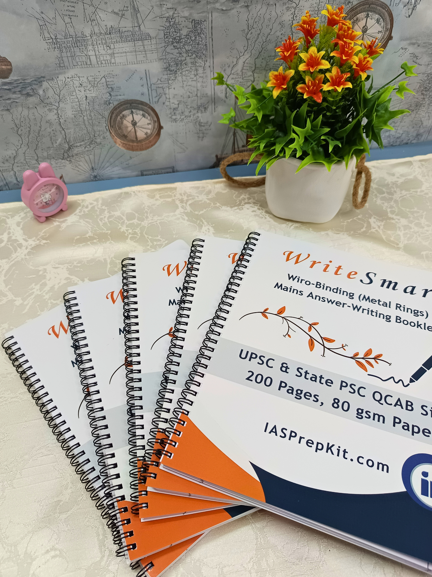 WriteSmart Orange - 5 Booklets (Total 1,000 Pages)