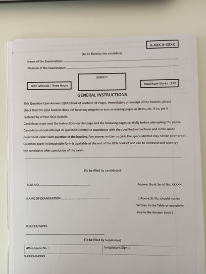 2024 to 2013 (12 Years) - Bodo Literature Optional (includes both paper 1 and 2) - Real Exam Simulator Booklet (UPSC QCAB Size) - Total 24 Booklets