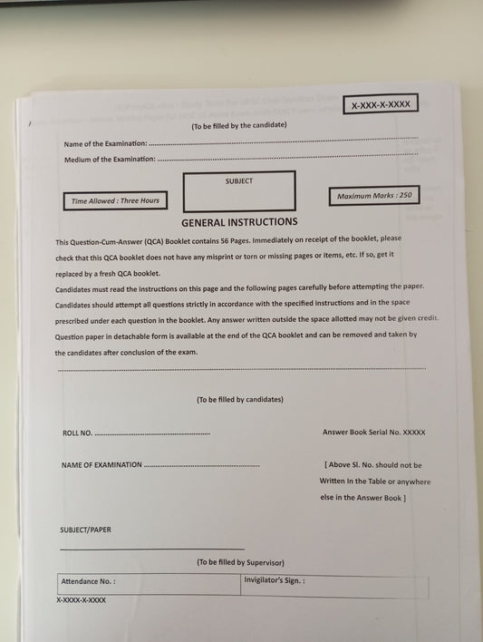 2024 to 2013 (12 Years) - Bodo Literature Optional (includes both paper 1 and 2) - Real Exam Simulator Booklet (UPSC QCAB Size) - Total 24 Booklets