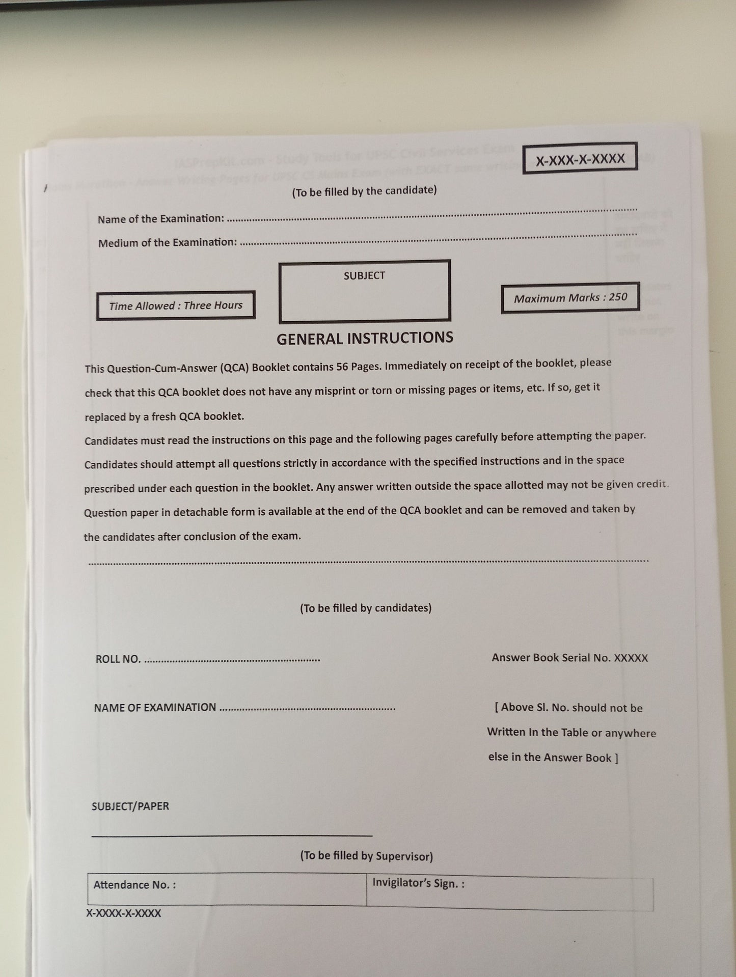 2024 to 2013 (12 Years) - Commerce & Accountancy Optional (includes both paper 1 and 2) - Real Exam Simulator Booklet (UPSC QCAB Size) - Total 24 Booklets