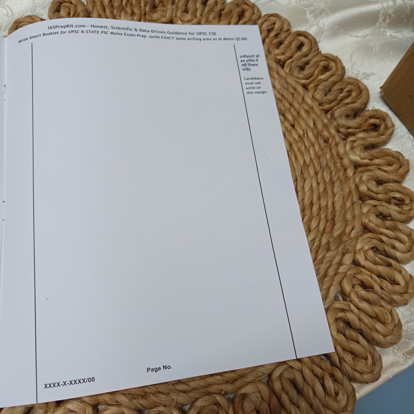WriteSmart - UPSC Mains Dimensions Empty QCAB for test simulation - 18 Booklets (Total 1152 Pages) - 80 GSM paper