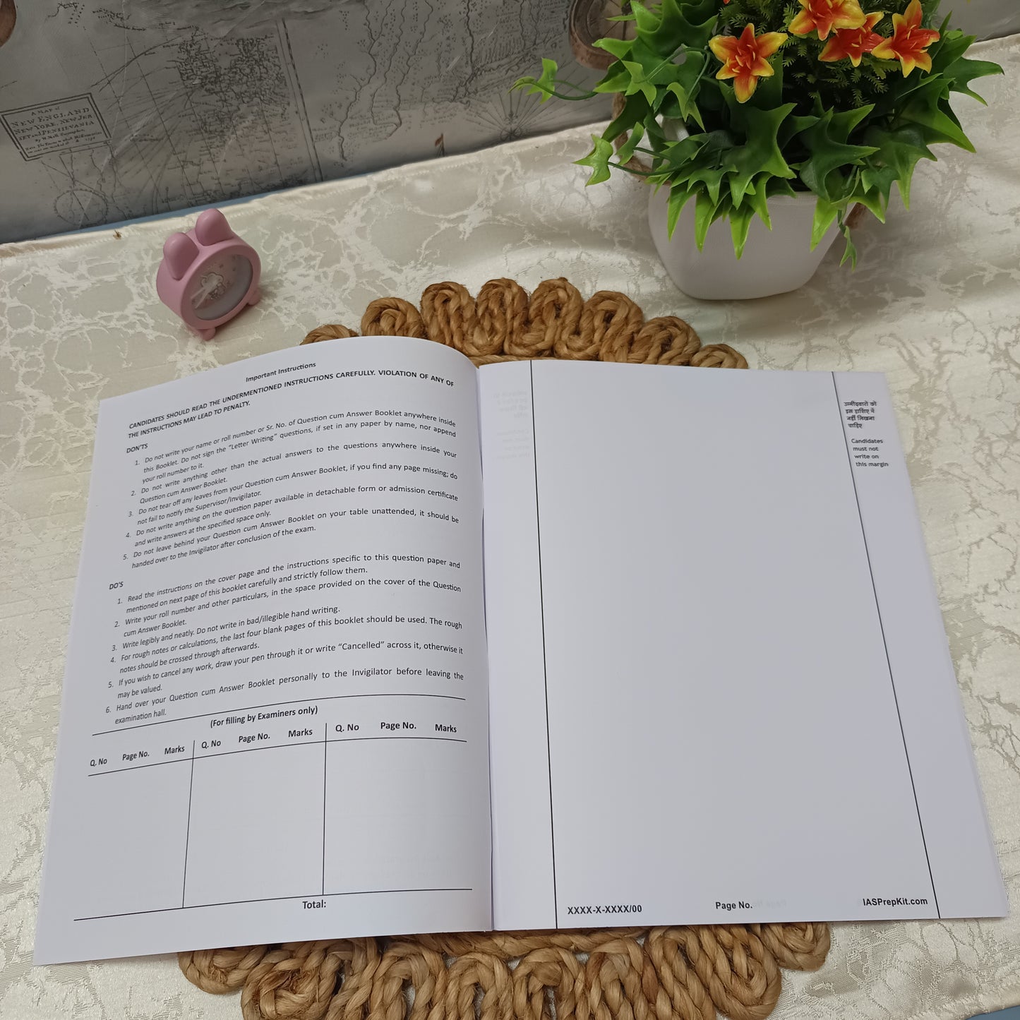 WriteSmart QCAB - UPSC Mains Dimensions Empty QCAB for test simulation - 18 Booklets (Total 1152 Pages) - 80 GSM paper