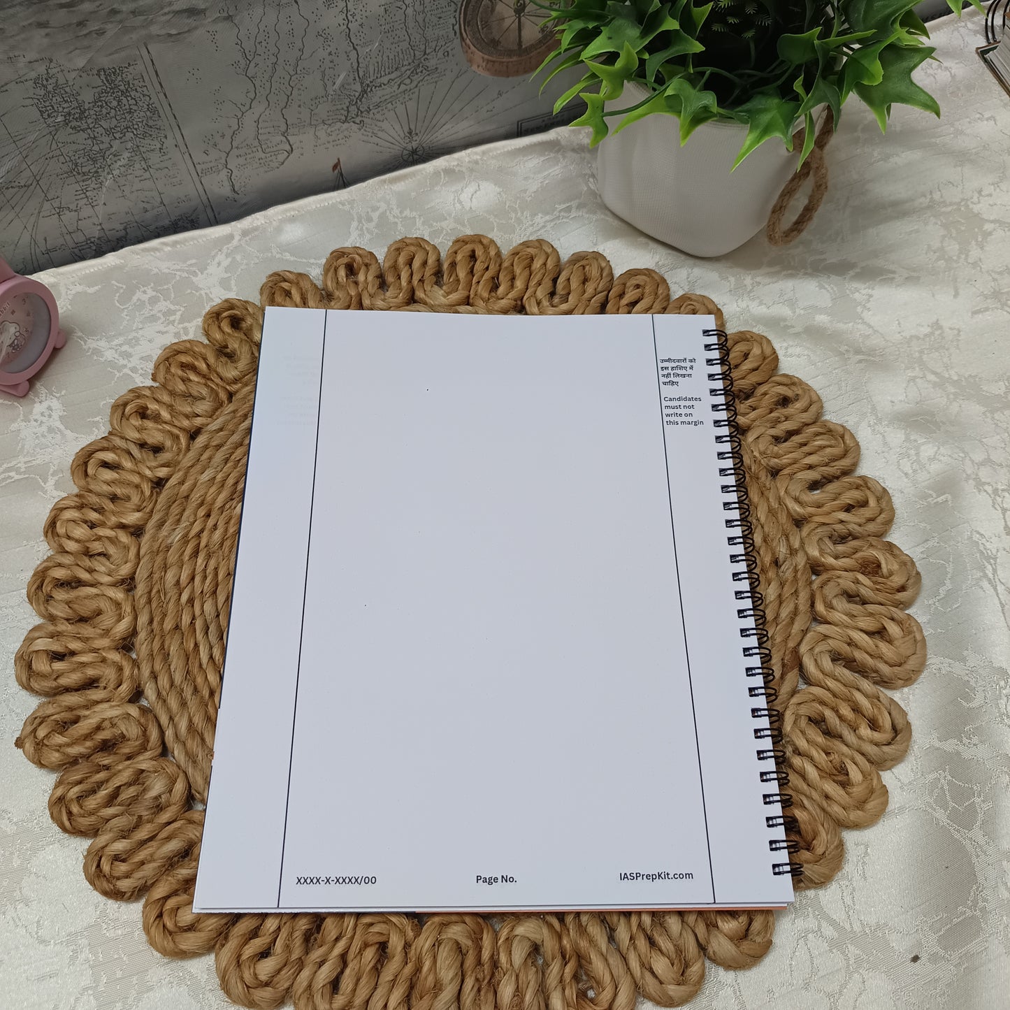 WriteSmart Orange - 5 Notebooks (Total 1,000 Pages) - Empty Pages for Answer Writing / Notes with UPSC QCAB Layout - 80 GSM Paper