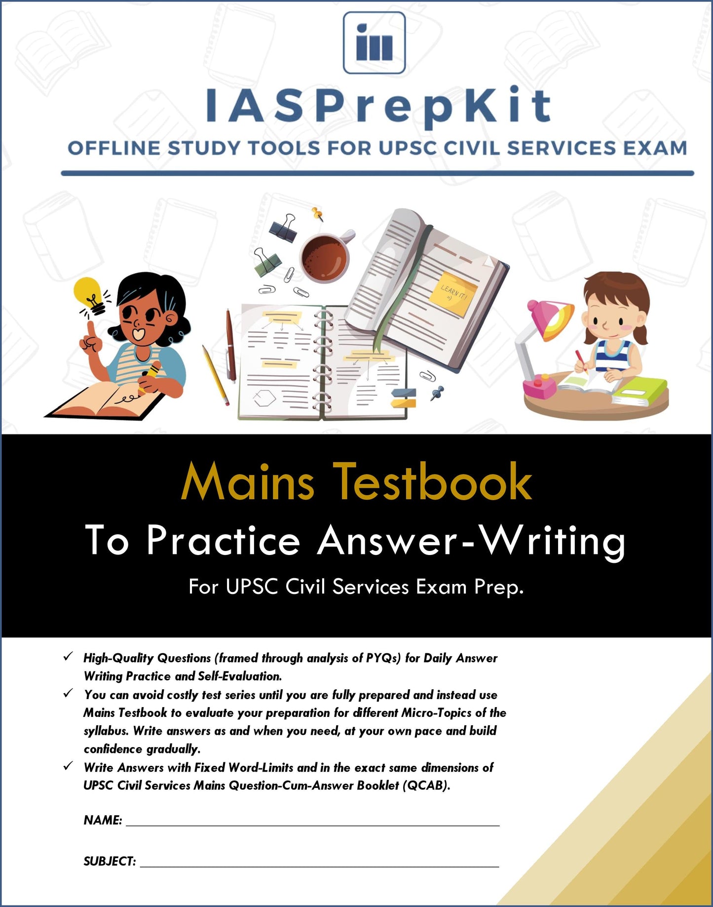 Combo of GS 1,2,3 & 4 - Mains Testbook to Practice Daily Answer-Writing & Self-Evaluation for UPSC Civil Services Exam Prep. (500 Questions)