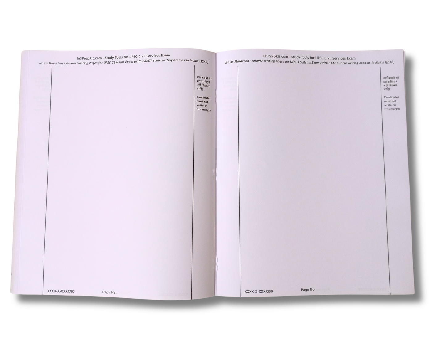 Mains Marathon - Empty Answer-Writing Booklets for UPSC CS Mains Exam (Exact UPSC QCAB Size - 100 pages, 70gsm, FREE Shipping)