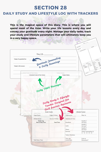 A5 Size - Zenith 6E - Exam Planner, Study & Lifestyle Journal for 6 Months (You can use this from any date)
