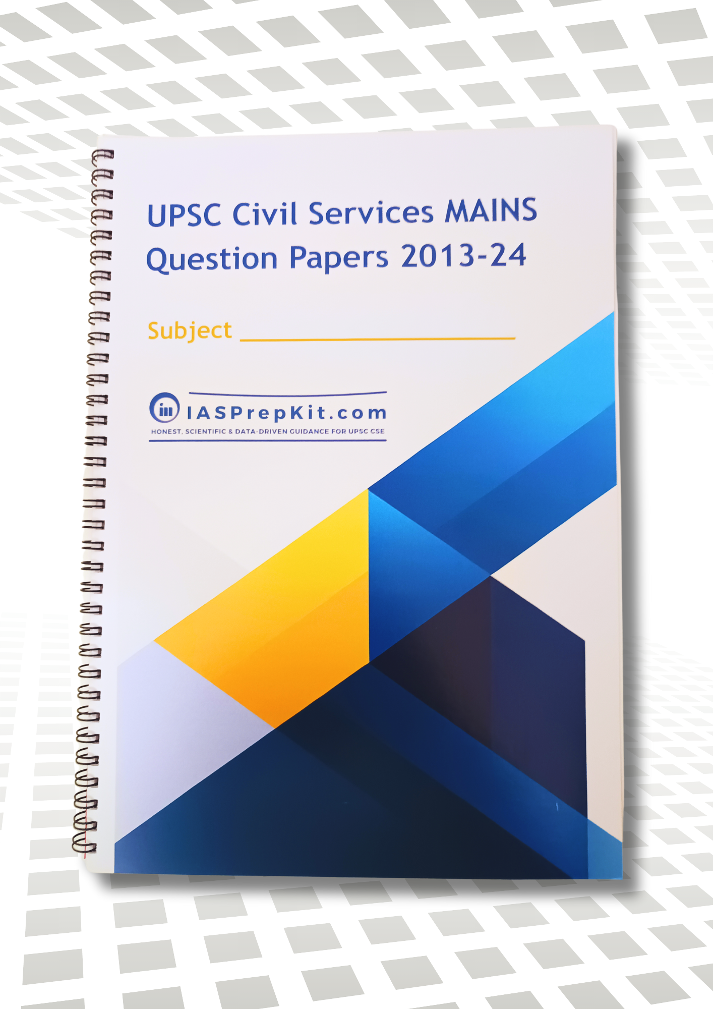 2013 to 2024 UPSC CS Mains Question Papers Compilation - Wiro Binding Book - FREE Shipping
